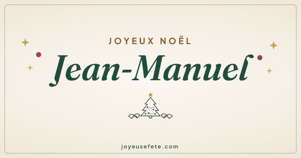 Image « Joyeux Noël Jean-Manuel » au format large