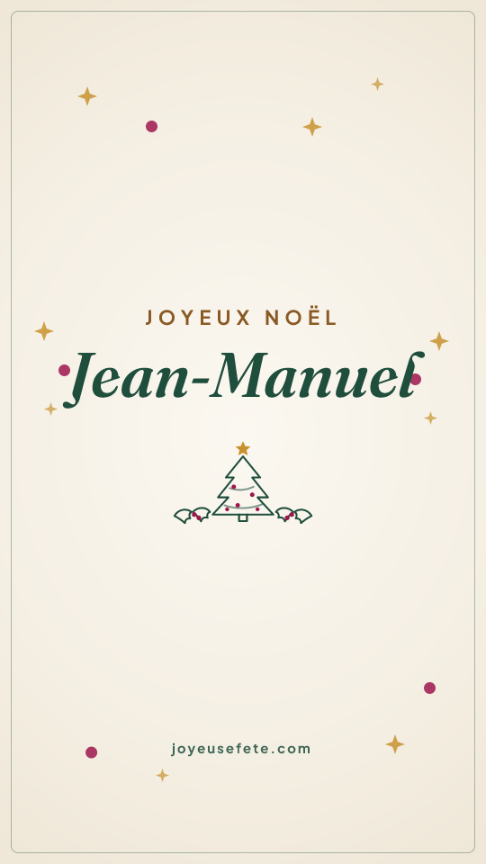 Image « Joyeux Noël Jean-Manuel » au format story