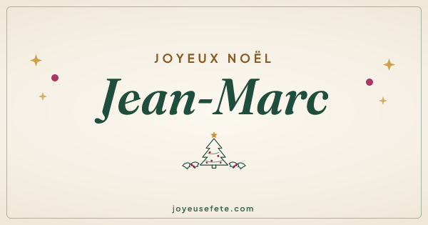 Image « Joyeux Noël Jean-Marc » au format large