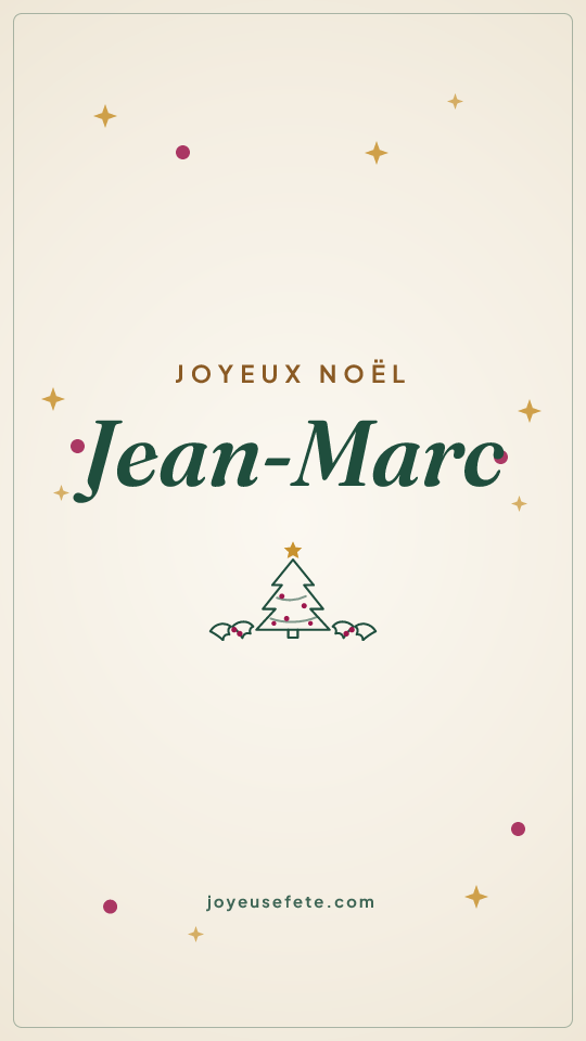 Image « Joyeux Noël Jean-Marc » au format story