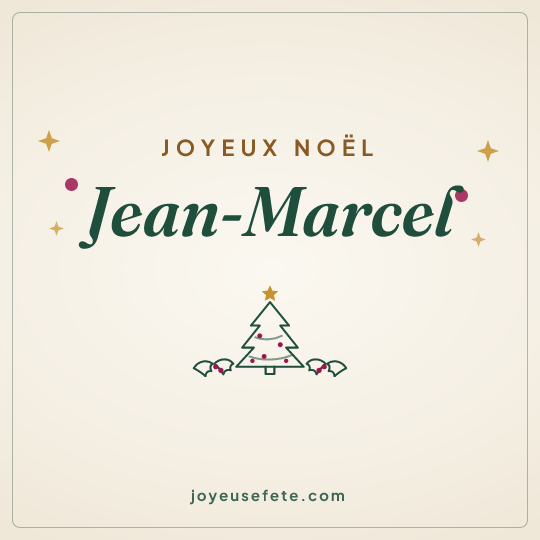 Image carrée « Joyeux Noël Jean-Marcel » pour WhatsApp