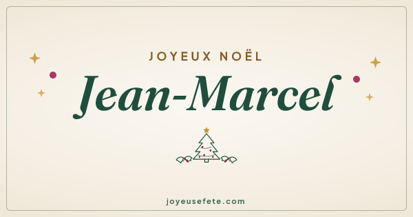 Image « Joyeux Noël Jean-Marcel » au format large