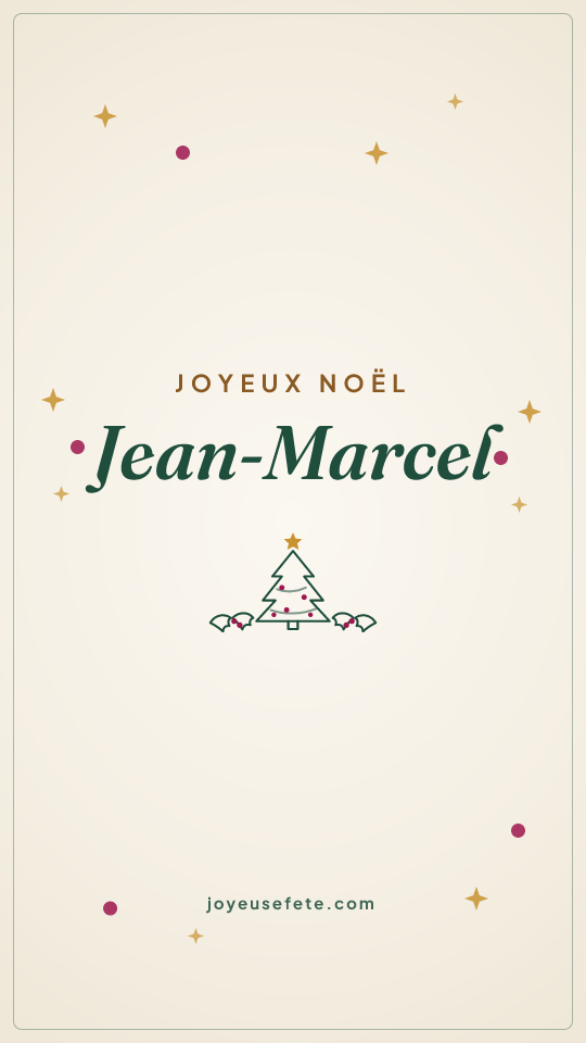 Image « Joyeux Noël Jean-Marcel » au format story