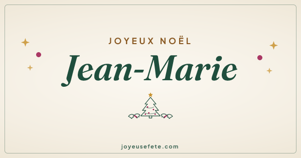 Image « Joyeux Noël Jean-Marie » au format large