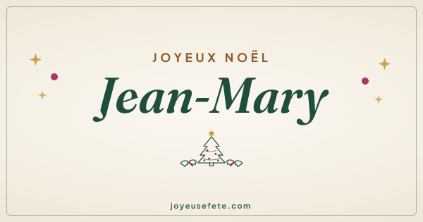 Image « Joyeux Noël Jean-Mary » au format large