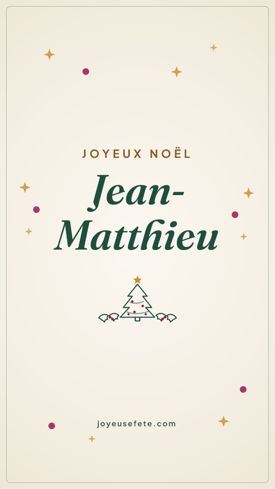 Image « Joyeux Noël Jean-Matthieu » au format story