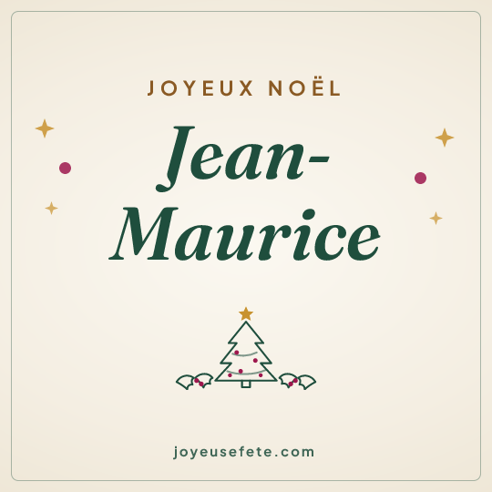 Image carrée « Joyeux Noël Jean-Maurice » pour WhatsApp