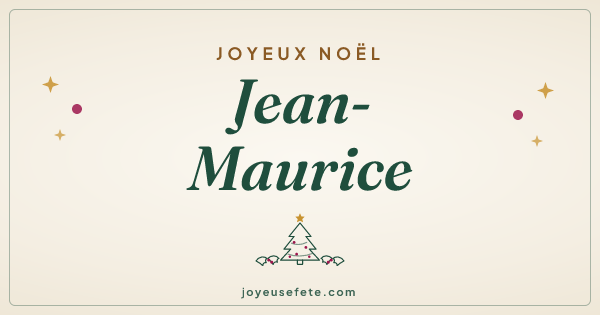 Image « Joyeux Noël Jean-Maurice » au format large