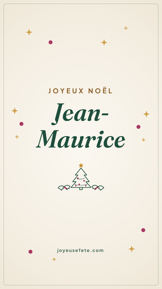 Image « Joyeux Noël Jean-Maurice » au format story