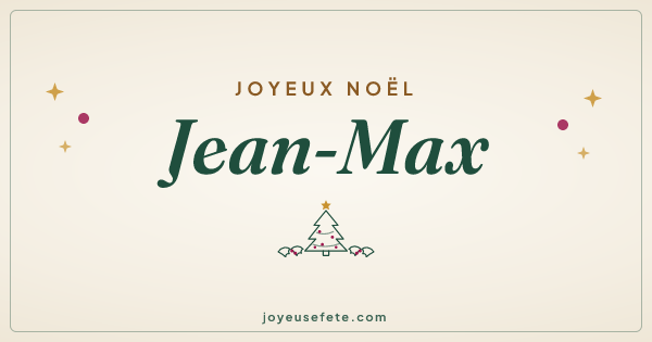 Image « Joyeux Noël Jean-Max » au format large