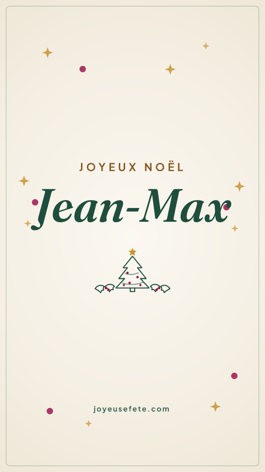 Image « Joyeux Noël Jean-Max » au format story