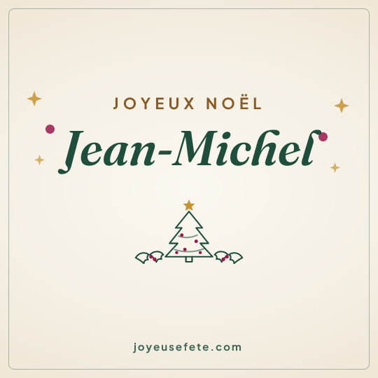 Image carrée « Joyeux Noël Jean-Michel » pour WhatsApp
