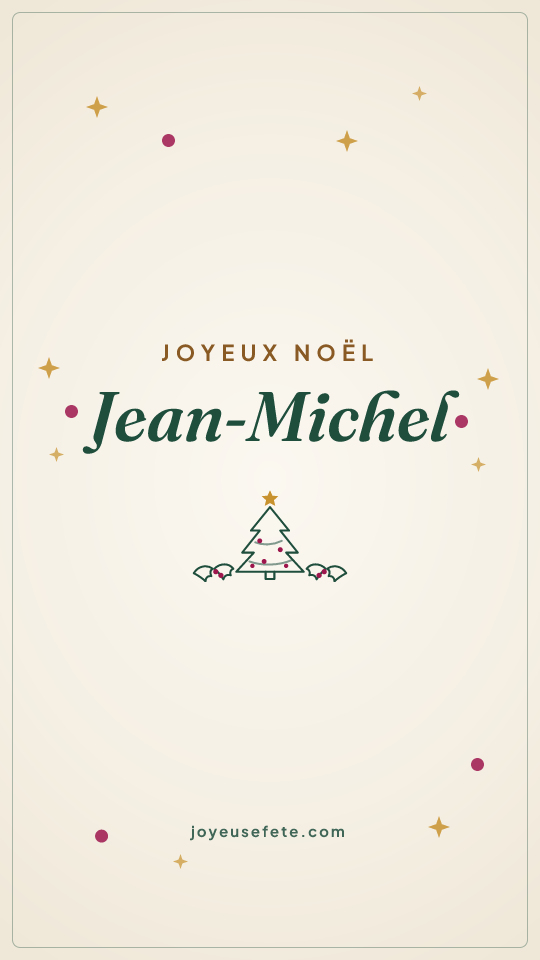 Image « Joyeux Noël Jean-Michel » au format story