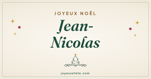 Image « Joyeux Noël Jean-Nicolas » au format large