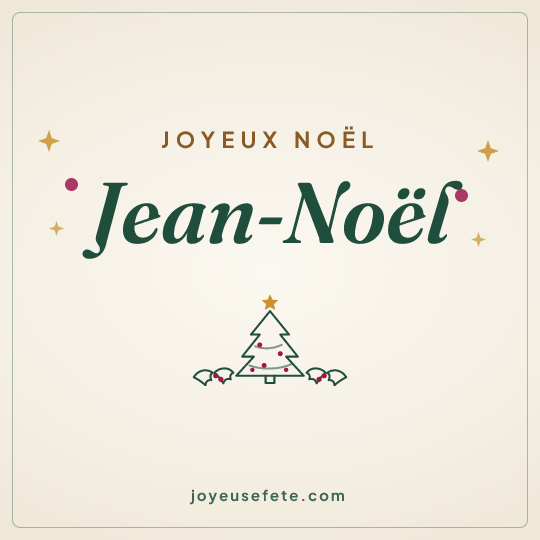 Image carrée « Joyeux Noël Jean-Noël » pour WhatsApp