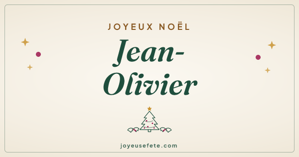 Image « Joyeux Noël Jean-Olivier » au format large