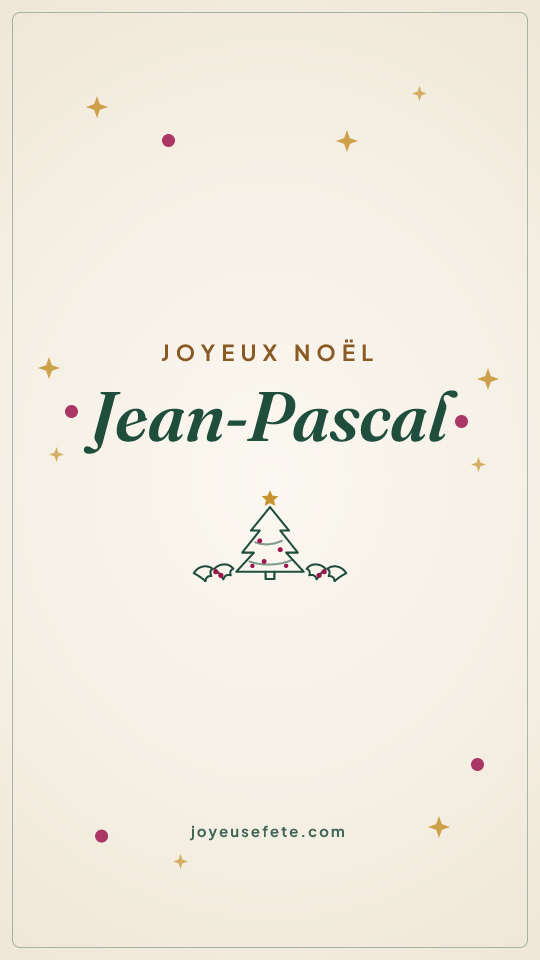 Image « Joyeux Noël Jean-Pascal » au format story