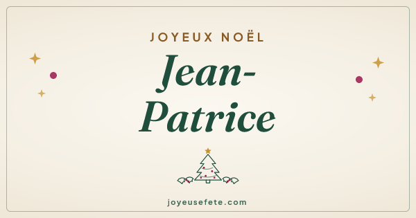 Image « Joyeux Noël Jean-Patrice » au format large