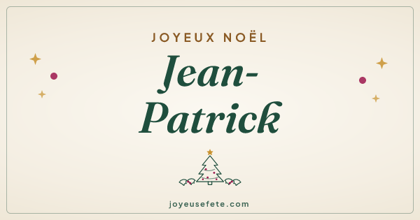 Image « Joyeux Noël Jean-Patrick » au format large