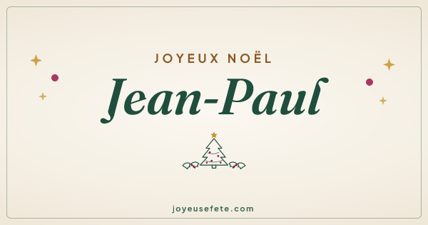 Image « Joyeux Noël Jean-Paul » au format large