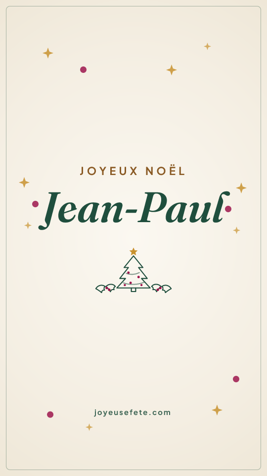 Image « Joyeux Noël Jean-Paul » au format story