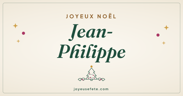 Image « Joyeux Noël Jean-Philippe » au format large
