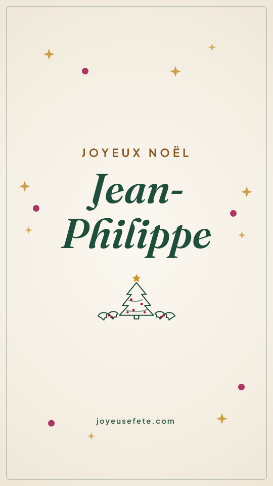 Image « Joyeux Noël Jean-Philippe » au format story