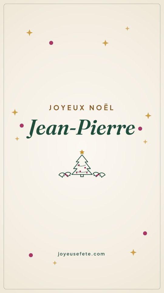 Image « Joyeux Noël Jean-Pierre » au format story