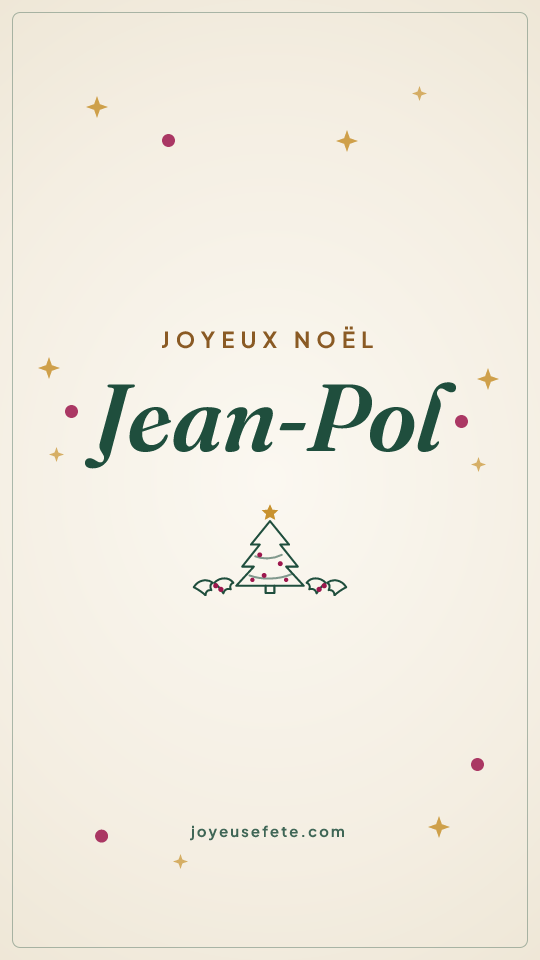 Image « Joyeux Noël Jean-Pol » au format story