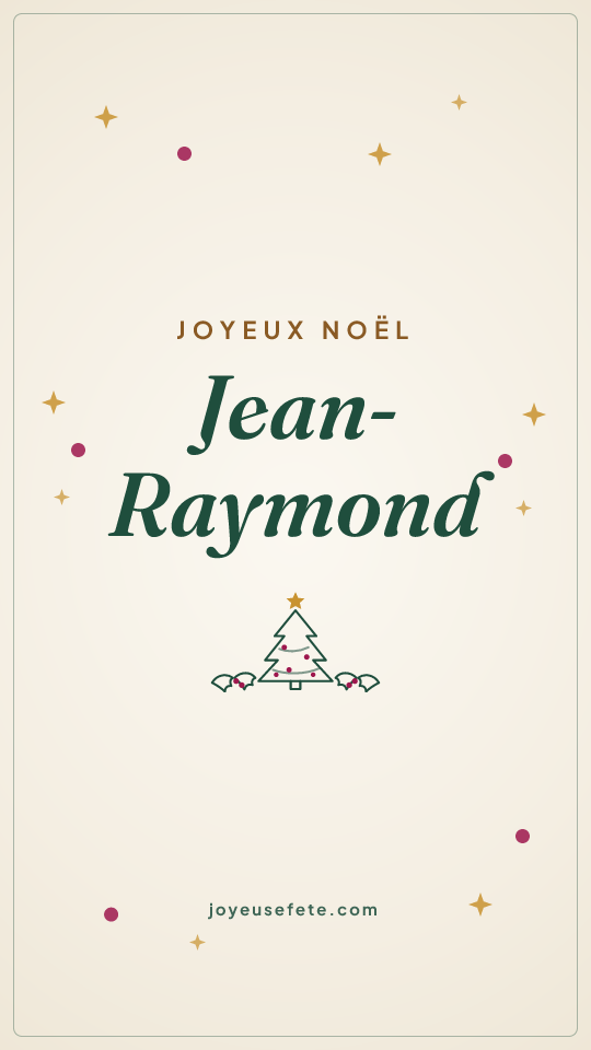 Image « Joyeux Noël Jean-Raymond » au format story