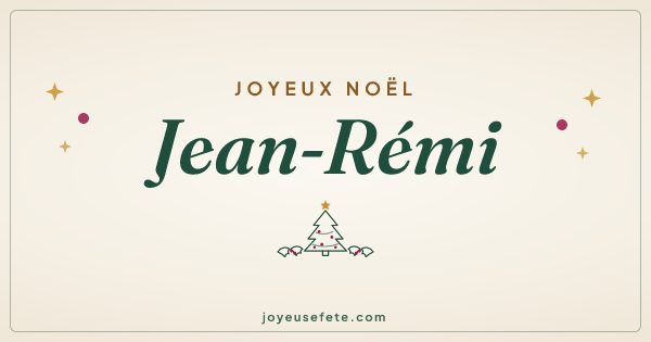 Image « Joyeux Noël Jean-Rémi » au format large