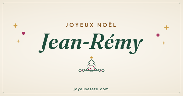 Image « Joyeux Noël Jean-Rémy » au format large