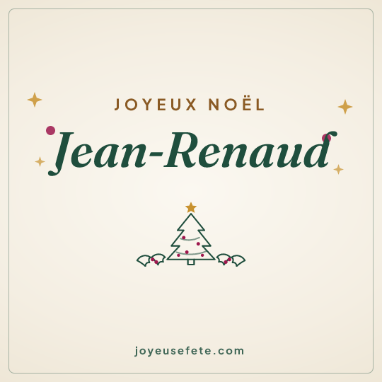 Image carrée « Joyeux Noël Jean-Renaud » pour WhatsApp