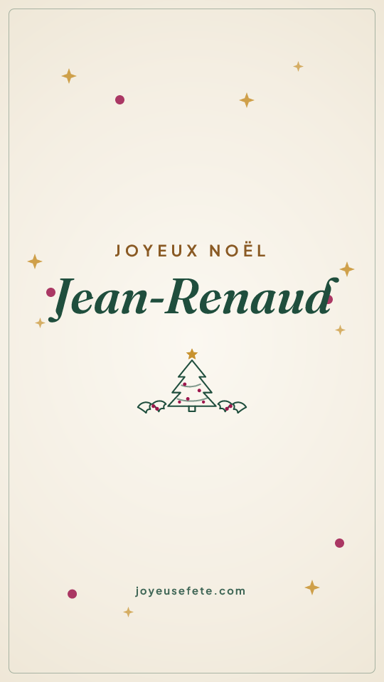 Image « Joyeux Noël Jean-Renaud » au format story