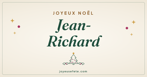 Image « Joyeux Noël Jean-Richard » au format large