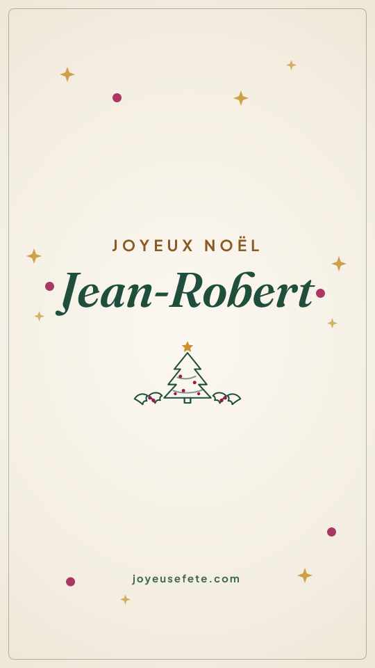 Image « Joyeux Noël Jean-Robert » au format story