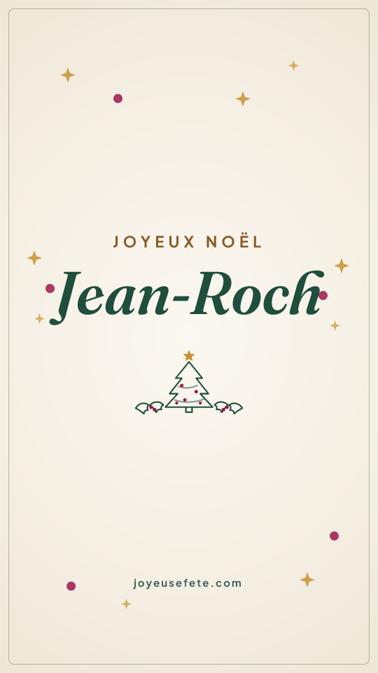 Image « Joyeux Noël Jean-Roch » au format story