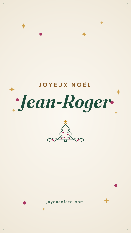 Image « Joyeux Noël Jean-Roger » au format story