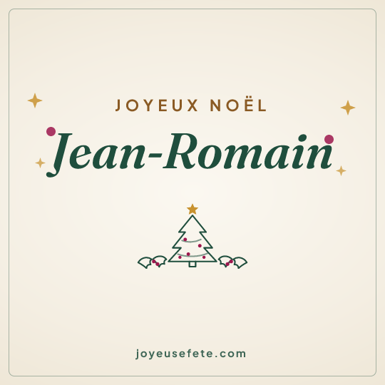 Image carrée « Joyeux Noël Jean-Romain » pour WhatsApp