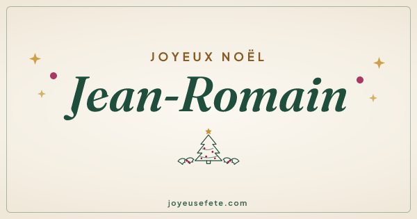 Image « Joyeux Noël Jean-Romain » au format large
