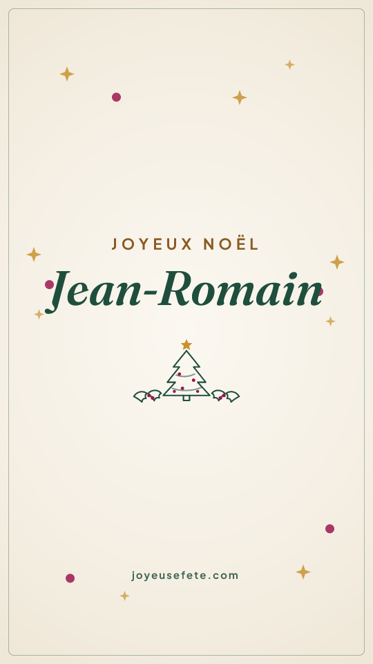 Image « Joyeux Noël Jean-Romain » au format story