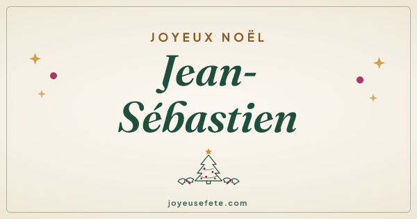 Image « Joyeux Noël Jean-Sébastien » au format large