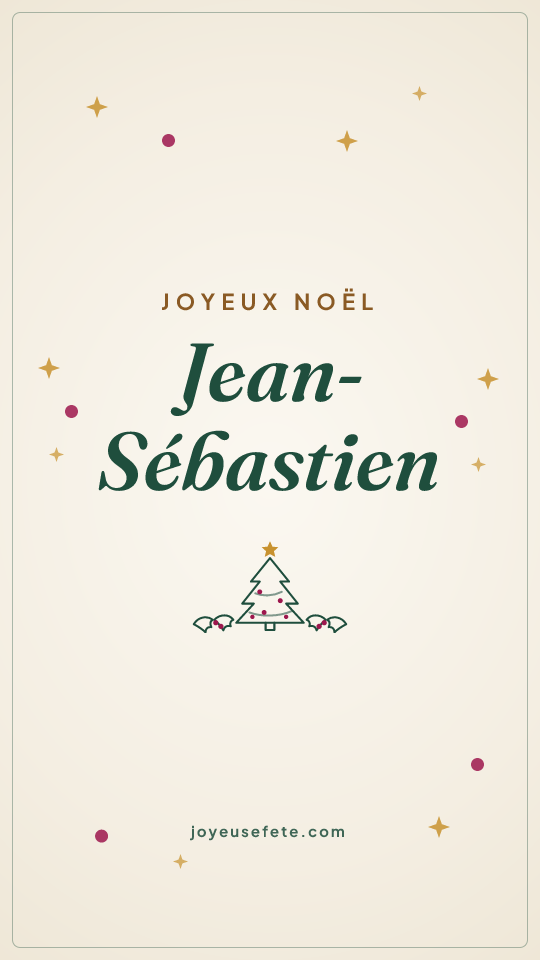 Image « Joyeux Noël Jean-Sébastien » au format story