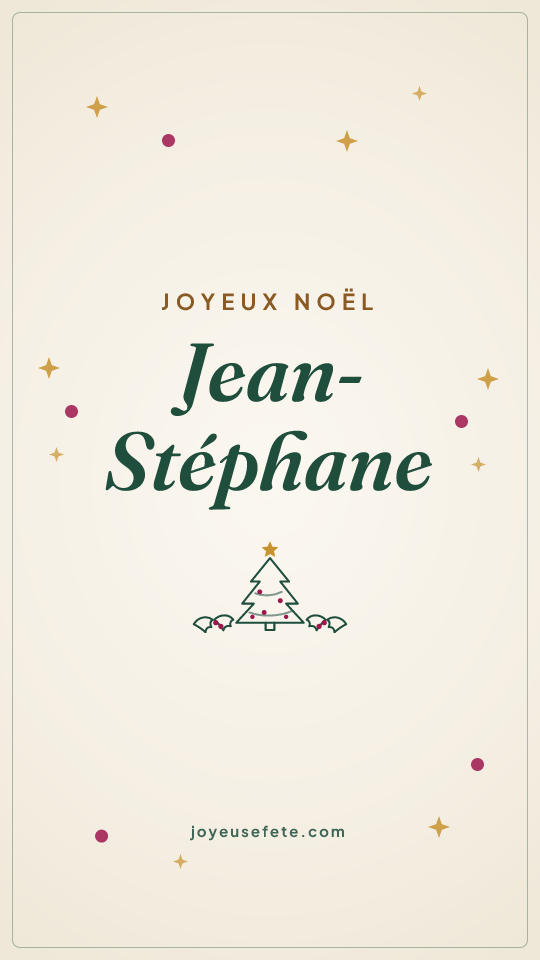 Image « Joyeux Noël Jean-Stéphane » au format story