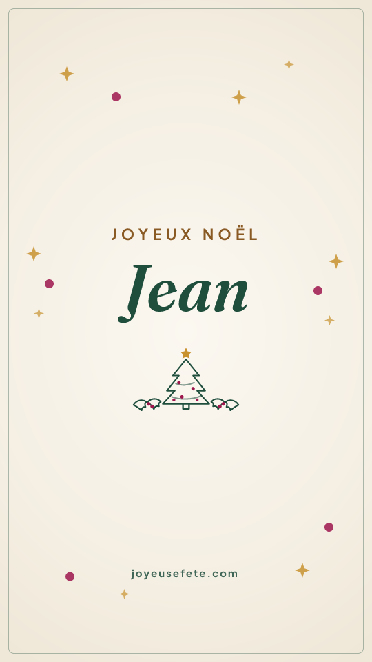 Image « Joyeux Noël Jean » au format story