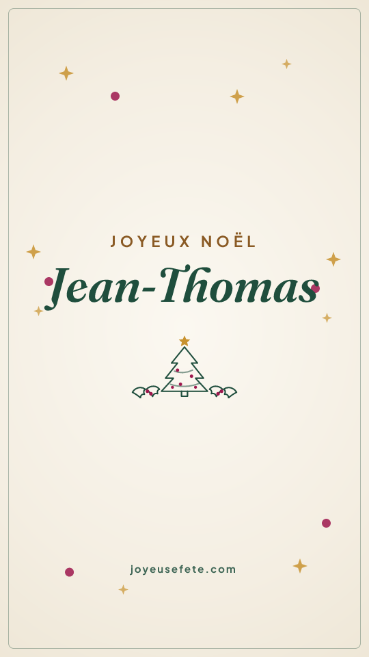 Image « Joyeux Noël Jean-Thomas » au format story