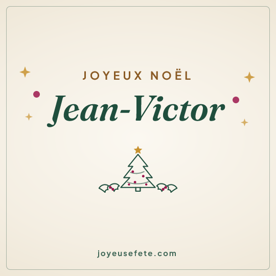 Image carrée « Joyeux Noël Jean-Victor » pour WhatsApp