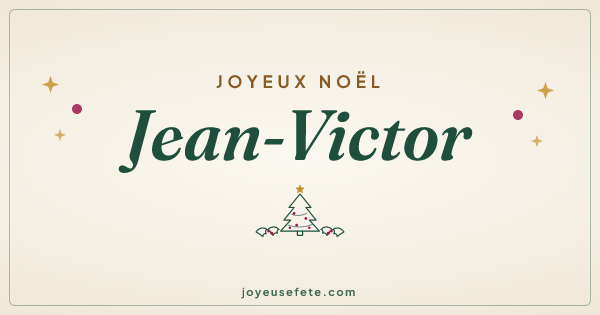 Image « Joyeux Noël Jean-Victor » au format large