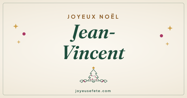 Image « Joyeux Noël Jean-Vincent » au format large