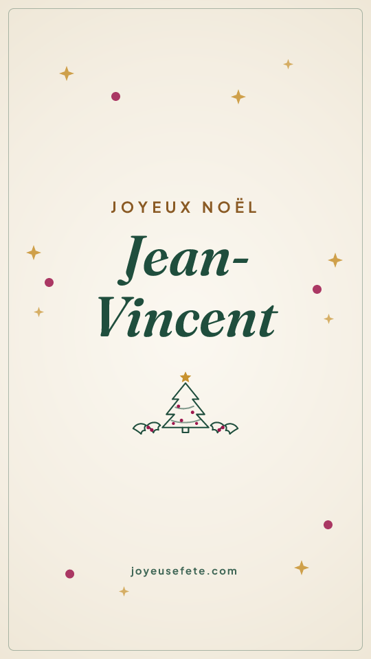 Image « Joyeux Noël Jean-Vincent » au format story